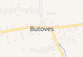 Butoves v obci Butoves - mapa části obce
