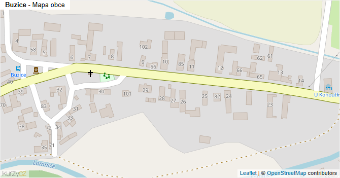 Buzice - mapa obce