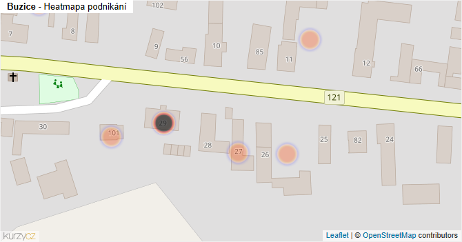 Buzice - mapa podnikání