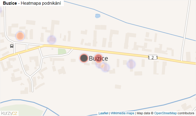 Mapa Buzice - Firmy v části obce.
