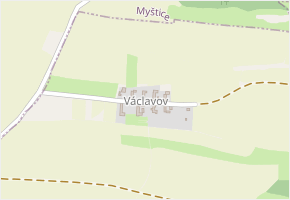 Václavov v obci Buzice - mapa části obce