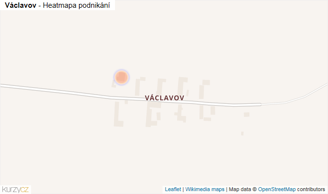 Mapa Václavov - Firmy v části obce.
