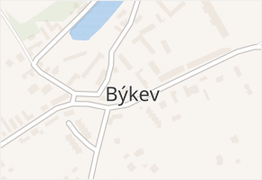 Býkev v obci Býkev - mapa části obce