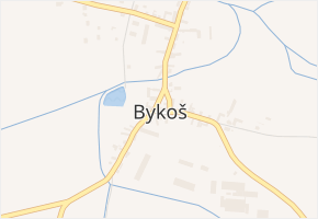 Bykoš v obci Bykoš - mapa části obce