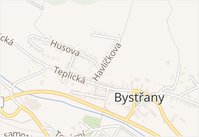 Havlíčkova v obci Bystřany - mapa ulice