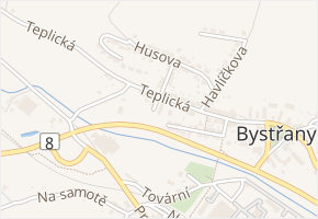 Táborská v obci Bystřany - mapa ulice