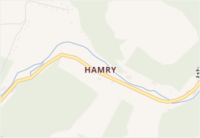 Hamry v obci Bystré - mapa části obce