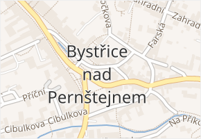 Bystřice nad Pernštejnem v obci Bystřice nad Pernštejnem - mapa části obce