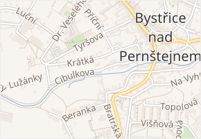 Cibulkova v obci Bystřice nad Pernštejnem - mapa ulice