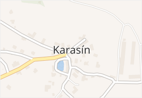 Karasín v obci Bystřice nad Pernštejnem - mapa části obce
