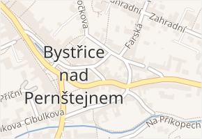 Kostelní v obci Bystřice nad Pernštejnem - mapa ulice
