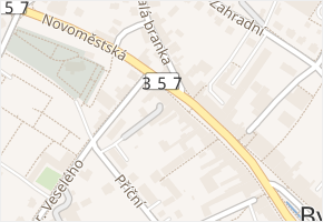 Masarykovo náměstí v obci Bystřice nad Pernštejnem - mapa ulice