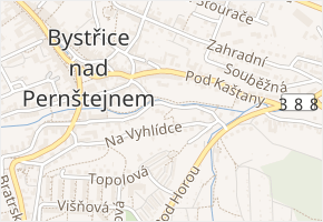 Na Příkopech v obci Bystřice nad Pernštejnem - mapa ulice