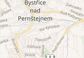 Na Vyhlídce v obci Bystřice nad Pernštejnem - mapa ulice