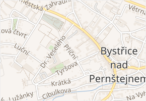 Příční v obci Bystřice nad Pernštejnem - mapa ulice
