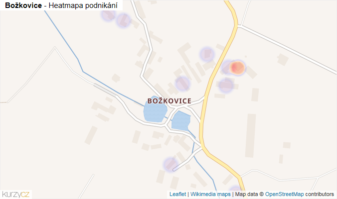 Mapa Božkovice - Firmy v části obce.
