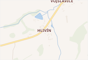 Hlivín v obci Bystřice - mapa části obce