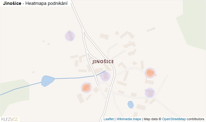 Mapa Jinošice - Firmy v části obce.