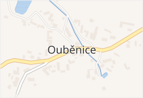 Ouběnice v obci Bystřice - mapa části obce