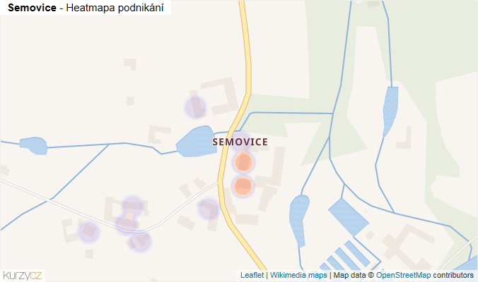 Mapa Semovice - Firmy v části obce.