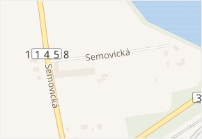 Semovická v obci Bystřice - mapa ulice
