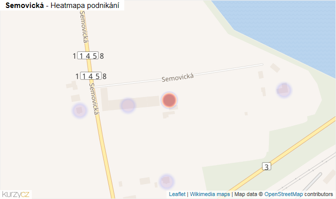 Mapa Semovická - Firmy v ulici.