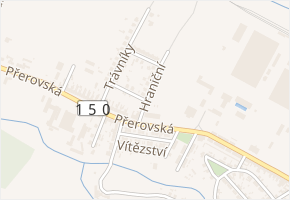 Hraniční v obci Bystřice pod Hostýnem - mapa ulice