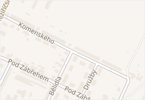 Komenského v obci Bystřice pod Hostýnem - mapa ulice