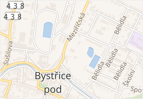 Meziříčská v obci Bystřice pod Hostýnem - mapa ulice