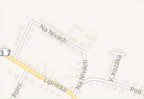Na Nivách v obci Bystřice pod Hostýnem - mapa ulice
