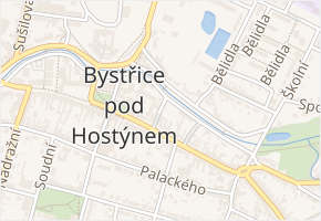 Na Požáře v obci Bystřice pod Hostýnem - mapa ulice