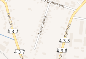 Novoveská v obci Bystřice pod Hostýnem - mapa ulice