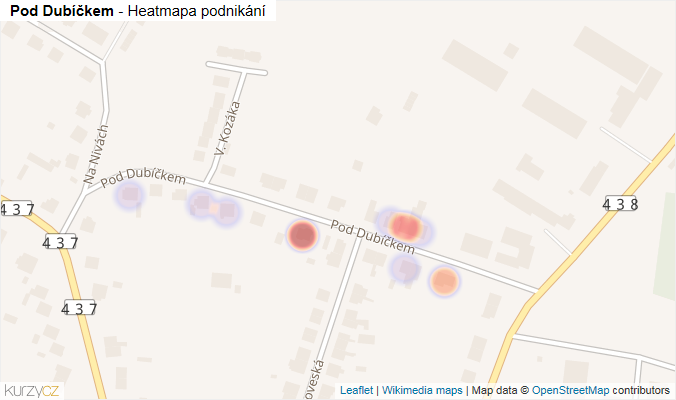 Mapa Pod Dubíčkem - Firmy v ulici.