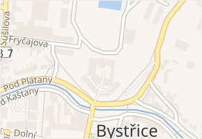 Pod Platany v obci Bystřice pod Hostýnem - mapa ulice