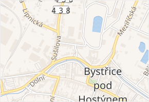 Pod Zámkem v obci Bystřice pod Hostýnem - mapa ulice