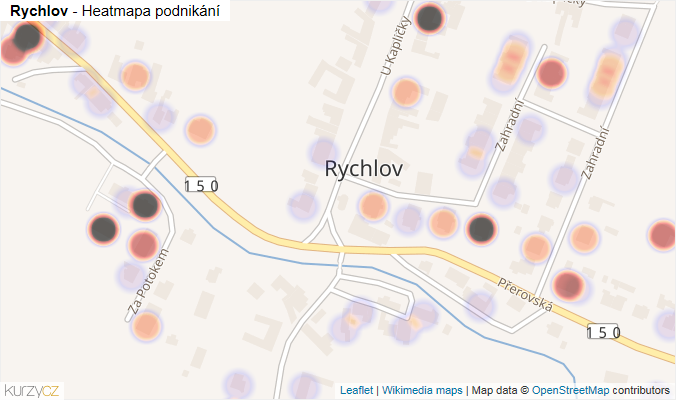 Mapa Rychlov - Firmy v části obce.