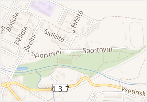Sportovní v obci Bystřice pod Hostýnem - mapa ulice