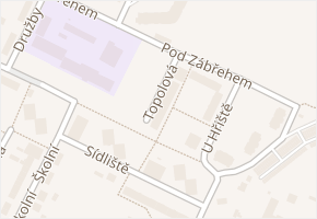 Topolová v obci Bystřice pod Hostýnem - mapa ulice