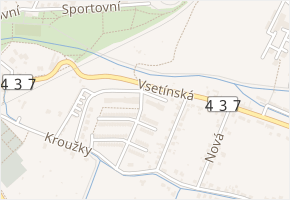 Vsetínská v obci Bystřice pod Hostýnem - mapa ulice