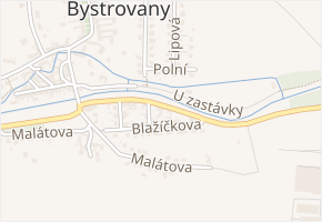 Bystřická v obci Bystrovany - mapa ulice