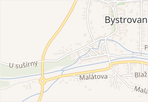 Na čtvrtkách v obci Bystrovany - mapa ulice