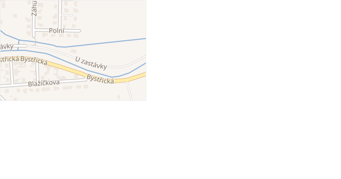 U zastávky v obci Bystrovany - mapa ulice