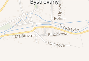 Za čistírnou v obci Bystrovany - mapa ulice
