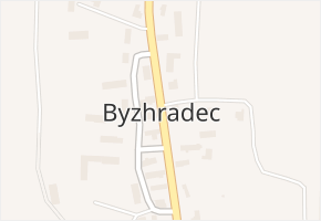 Byzhradec v obci Byzhradec - mapa části obce