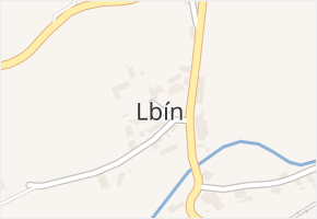 Lbín v obci Bžany - mapa části obce
