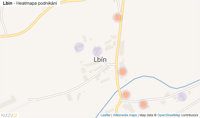 Mapa Lbín - Firmy v části obce.