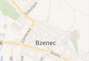 Horní náměstí v obci Bzenec - mapa ulice