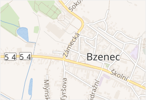 Krátká v obci Bzenec - mapa ulice
