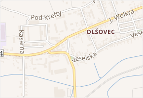 P. O. Hviezdoslava v obci Bzenec - mapa ulice