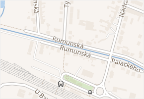 Rumunská v obci Bzenec - mapa ulice